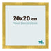 Cadre Photo 20x20cm Or Vintage MDF Pisa De Face Mesure | Yourdecoration.fr