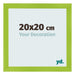 Cadre Photo 20x20cm Vert MDF Pisa De Face Mesure | Yourdecoration.fr