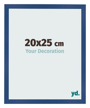 Cadre Photo 20x25 cm Bleu Fonce MDF Bologna De Face Mesure | Yourdecoration.fr