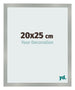 Cadre Photo 20x25cm Aluminium Brossé MDF Bologna De Face Mesure | Yourdecoration.fr