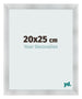 Cadre Photo 20x25cm Aluminium Brosse MDF Pisa De Face Mesure | Yourdecoration.fr