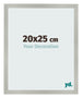 Cadre Photo 20x25cm Argent Mat MDF Bologna De Face Mesure | Yourdecoration.fr