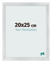Cadre Photo 20x25cm Argent Noir Patine MDF Pisa De Face Mesure | Yourdecoration.fr