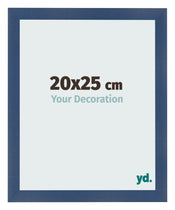 Cadre Photo 20x25cm Bleu Fonce Patine MDF Pisa De Face Mesure | Yourdecoration.fr