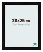 Cadre Photo 20x25cm Noir Argent Poli MDF Pisa De Face Mesure | Yourdecoration.fr