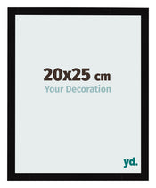 Cadre Photo 20x25cm Noir Brillant MDF Bologna De Face Mesure | Yourdecoration.fr