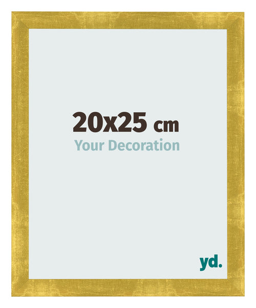 Cadre Photo 20x25cm Or Vintage MDF Pisa De Face Mesure | Yourdecoration.fr