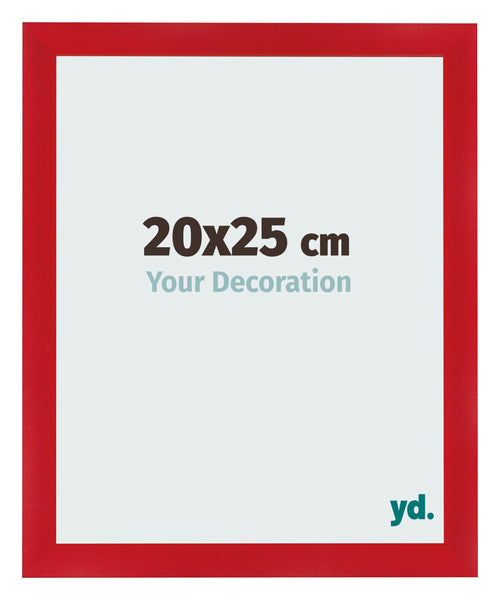 Cadre Photo 20x25cm Rouge MDF Pisa De Face Mesure | Yourdecoration.fr