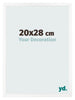 Cadre Photo 20x28 cm Blanc Mat MDF Bologna De Face Mesure | Yourdecoration.fr