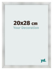Cadre Photo 20x28cm Aluminium Brosse MDF Pisa De Face Mesure | Yourdecoration.fr