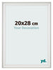 Cadre Photo 20x28cm Blanc Patine MDF Lazio De Face Mesure | Yourdecoration.fr