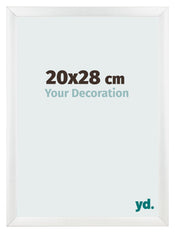 Cadre Photo 20x28cm Blanc Vintage MDF Pisa De Face Mesure | Yourdecoration.fr