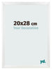 Cadre Photo 20x28cm Blanc Vintage MDF Pisa De Face Mesure | Yourdecoration.fr