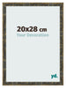 Cadre Photo 20x28cm Bleu Or Melange MDF Pisa De Face Mesure | Yourdecoration.fr