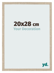 Cadre Photo 20x28cm Chêne Sonoma MDF Bologna De Face Mesure | Yourdecoration.fr