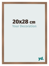 Cadre Photo 20x28cm Cuivre Décor MDF Bologna De Face Mesure | Yourdecoration.fr