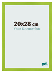 Cadre Photo 20x28cm Vert MDF Pisa De Face Mesure | Yourdecoration.fr