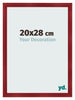 Cadre Photo 20x28cm Vin Rouge Patine MDF Pisa De Face Mesure | Yourdecoration.fr