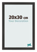 Cadre Photo 20x30 cm Noir Mat MDF Bologna De Face Mesure | Yourdecoration.fr