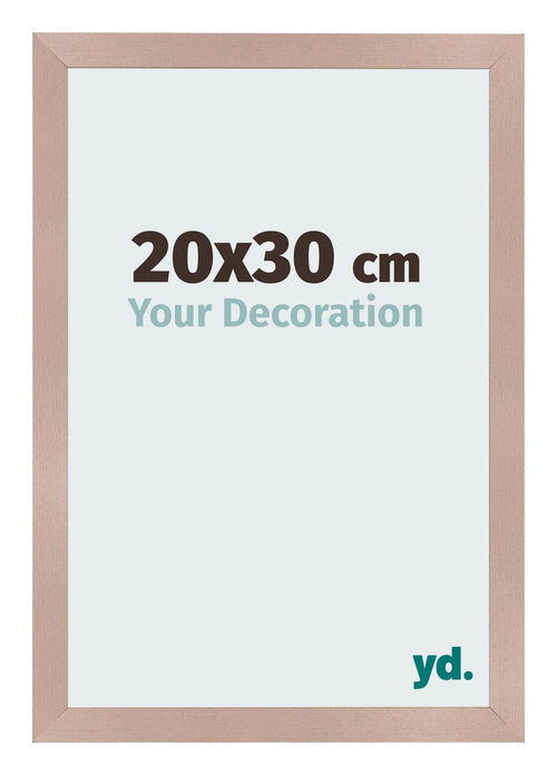 Cadre Photo 20x30 cm Rose Ancien MDF Bologna De Face Mesure | Yourdecoration.fr