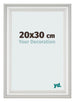 Cadre Photo 20x30cm Blanc Patine MDF Lazio De Face Mesure | Yourdecoration.fr