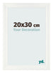 Cadre Photo 20x30cm Blanc Vintage MDF Pisa De Face Mesure | Yourdecoration.fr