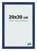 Cadre Photo 20x30cm Bleu Foncé Patiné MDF Bologna De Face Mesure | Yourdecoration.fr