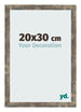 Cadre Photo 20x30cm Bleu Or Mélangé MDF Bologna De Face Mesure | Yourdecoration.fr
