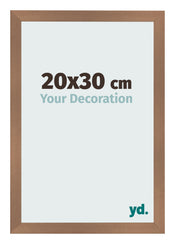 Cadre Photo 20x30cm Cuivre Décor MDF Bologna De Face Mesure | Yourdecoration.fr