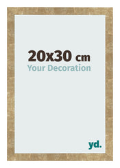 Cadre Photo 20x30cm Or Antique MDF Bologna De Face Mesure | Yourdecoration.fr