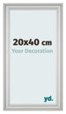 Cadre Photo 20x40cm Argent Mat MDF Lazio De Face Mesure | Yourdecoration.fr