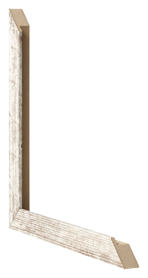 Cadre Photo 20x40cm Blanc Vintage MDF Bologna Detail Intersection | Yourdecoration.fr