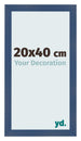 Cadre Photo 20x40cm Bleu Fonce Patine MDF Pisa De Face Mesure | Yourdecoration.fr