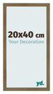 Cadre Photo 20x40cm Bronze Décor MDF Bologna De Face Mesure | Yourdecoration.fr