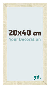 Cadre Photo 20x40cm Chene Sonoma MDF Pisa De Face Mesure | Yourdecoration.fr