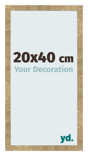 Cadre Photo 20x40cm Or Antique MDF Bologna De Face Mesure | Yourdecoration.fr