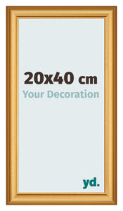 Cadre Photo 20x40cm Or Mat MDF Lazio De Face Mesure | Yourdecoration.fr