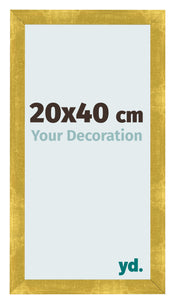Cadre Photo 20x40cm Or Vintage MDF Pisa De Face Mesure | Yourdecoration.fr