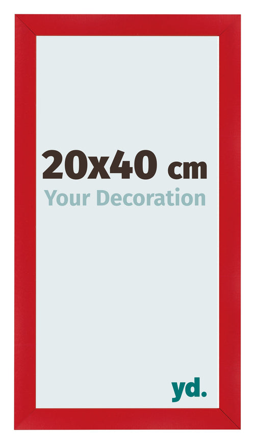 Cadre Photo 20x40cm Rouge MDF Pisa De Face Mesure | Yourdecoration.fr
