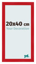Cadre Photo 20x40cm Rouge MDF Pisa De Face Mesure | Yourdecoration.fr