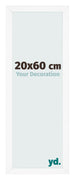 Cadre Photo 20x60 cm Blanc Mat MDF Bologna De Face Mesure | Yourdecoration.fr