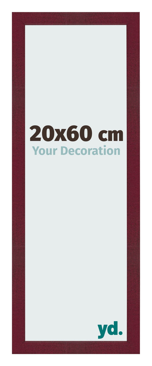 Cadre Photo 20x60 cm Vin Rouge Patine MDF Bologna De Face Mesure | Yourdecoration.fr