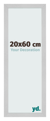 Cadre Photo 20x60cm Acier Inoxydable MDF Bologna De Face Mesure | Yourdecoration.fr