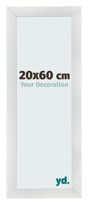 Cadre Photo 20x60cm Argent Noir Patine MDF Pisa De Face Mesure | Yourdecoration.fr