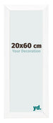 Cadre Photo 20x60cm Blanc Vintage MDF Pisa De Face Mesure | Yourdecoration.fr