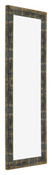 Cadre Photo 20x60cm Bleu Or Melange MDF Pisa De Face Oblique | Yourdecoration.fr