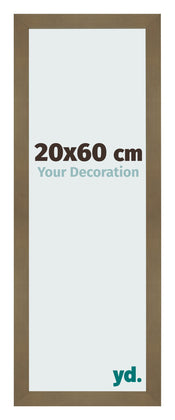 Cadre Photo 20x60cm Bronze Décor MDF Bologna De Face Mesure | Yourdecoration.fr