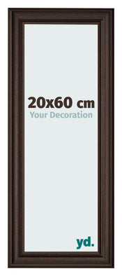 Cadre Photo 20x60cm Chene Fonce MDF Lazio De Face Mesure | Yourdecoration.fr