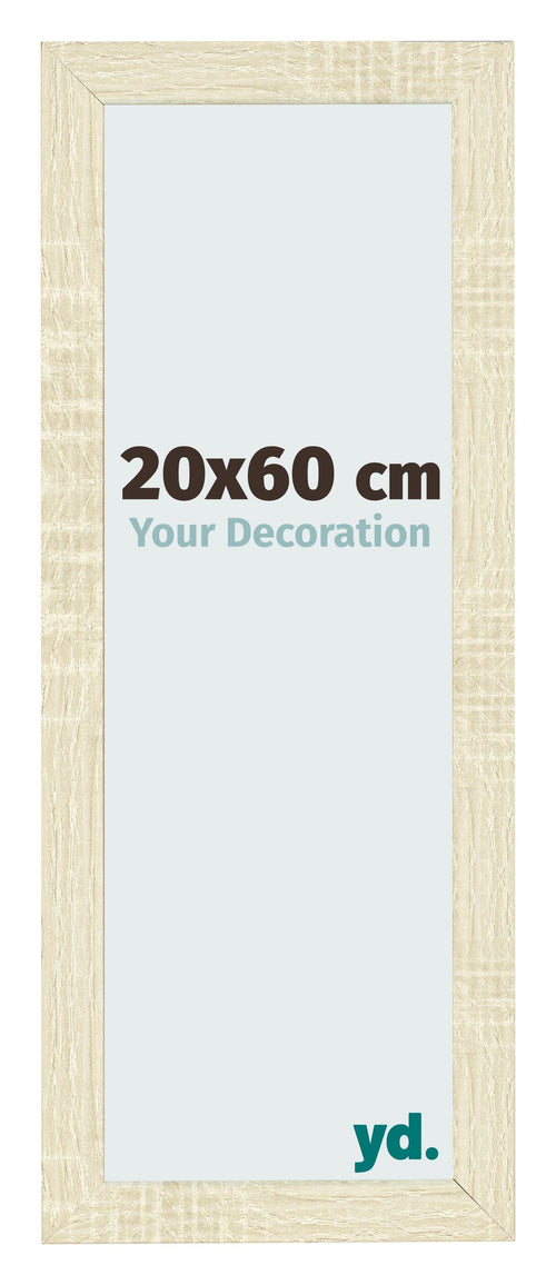 Cadre Photo 20x60cm Chene Sonoma MDF Pisa De Face Mesure | Yourdecoration.fr