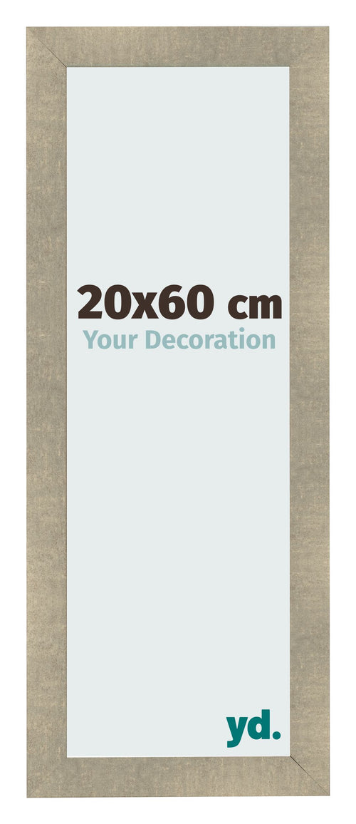Cadre Photo 20x60cm Or Vintage MDF Pisa De Face Mesure | Yourdecoration.fr